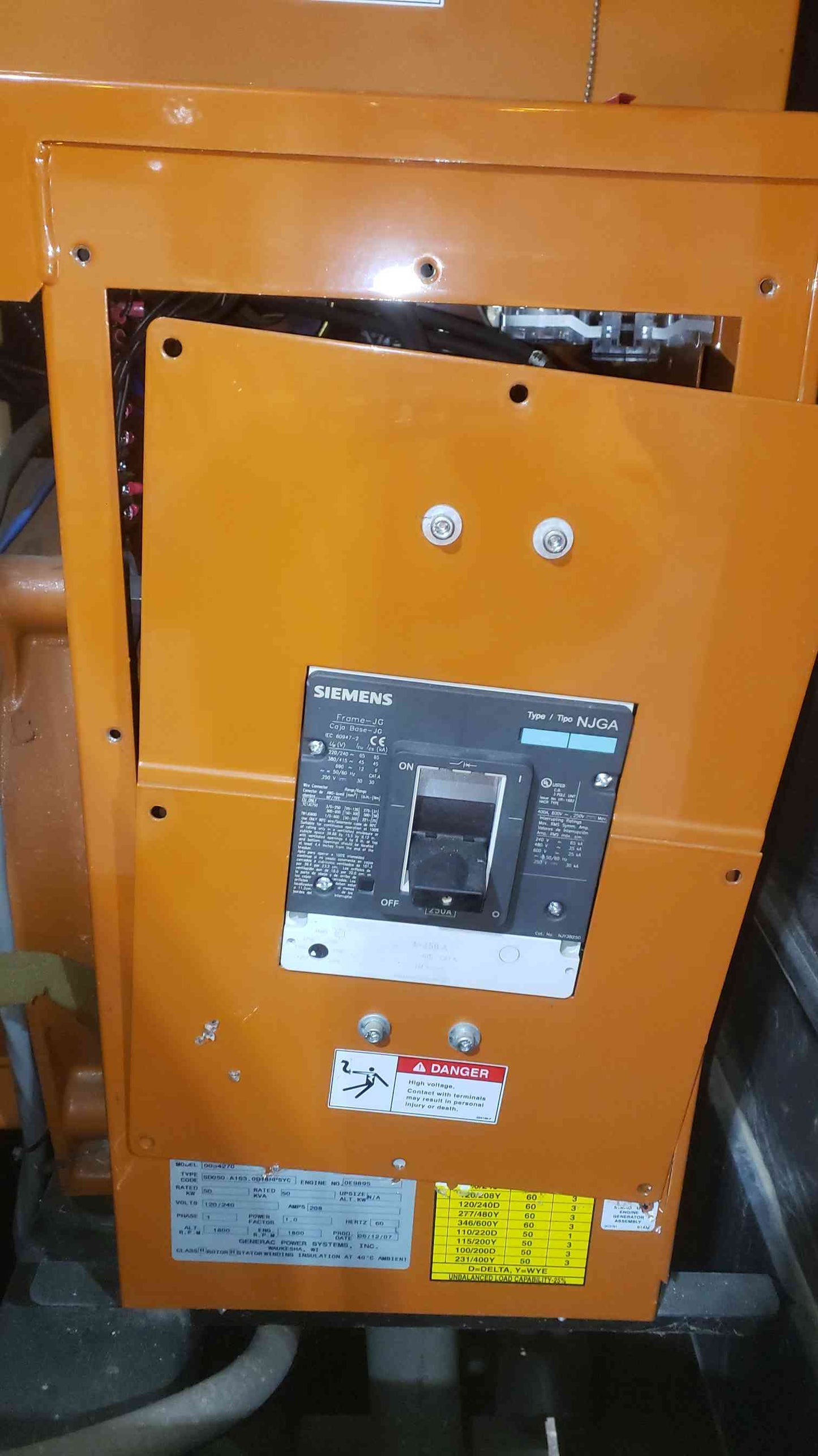 50KW Generac John Deere 5030 Generator 1PH SD050 391 Hrs TESTED & VIDEO (SKU: 112843)