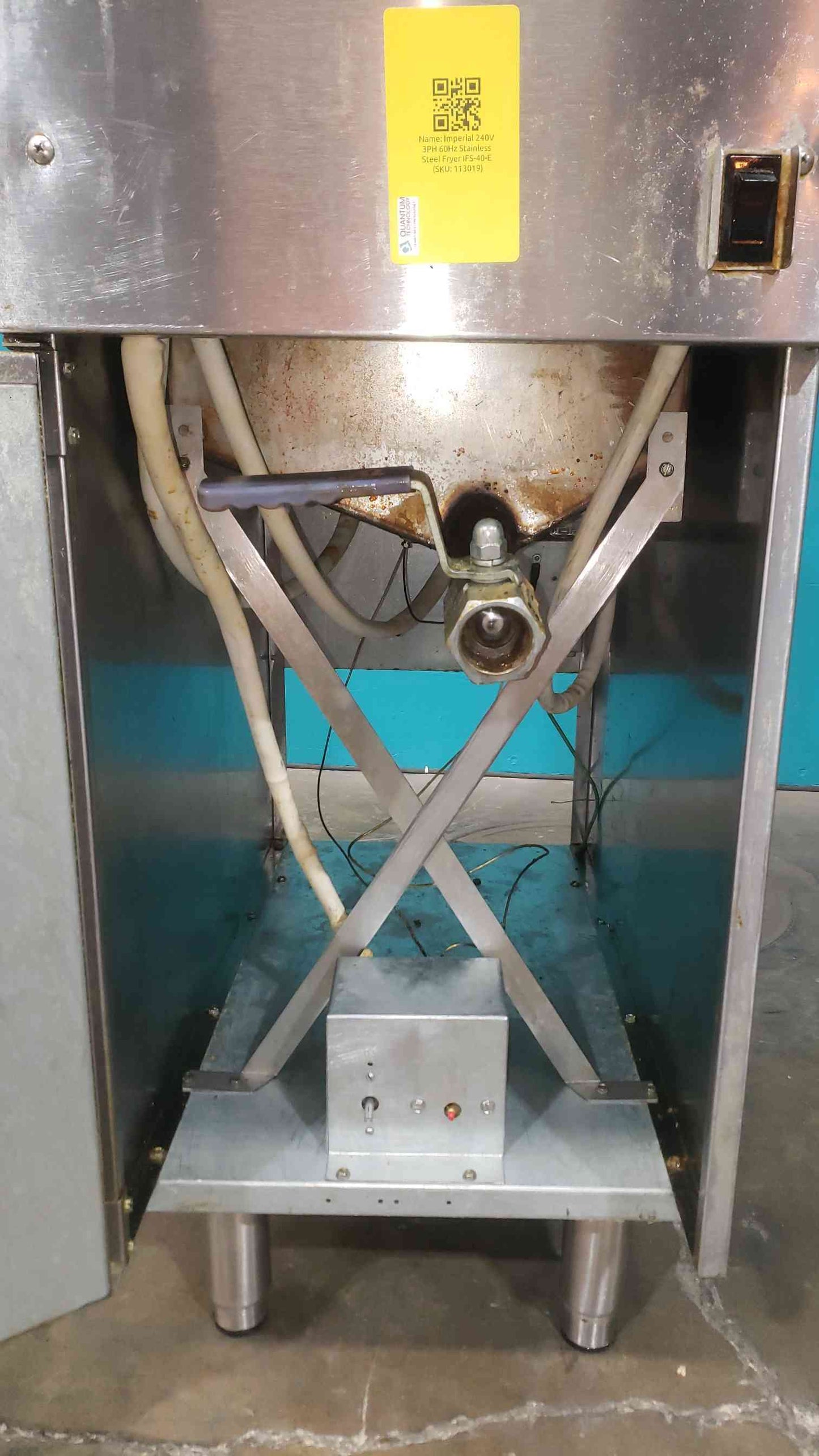 Imperial Deep Fryer IFS-40-E Commercial Electric 40lb Capacity 14kW Stainless Steel Single Pot (SKU: 113019)