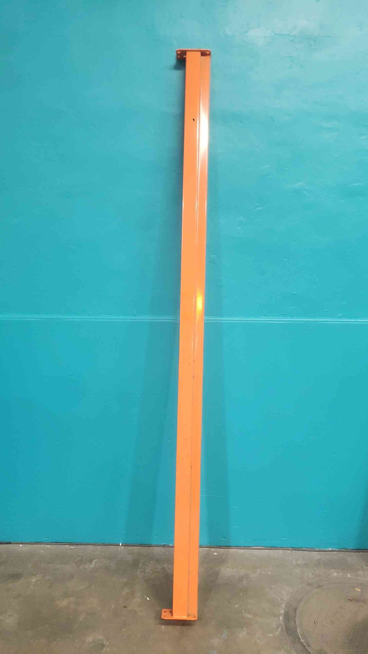 96" Husky Teardrop Pallet Rack Beam - 8ft Orange Step Beam - Universal Warehouse Racking (SKU: 113083)