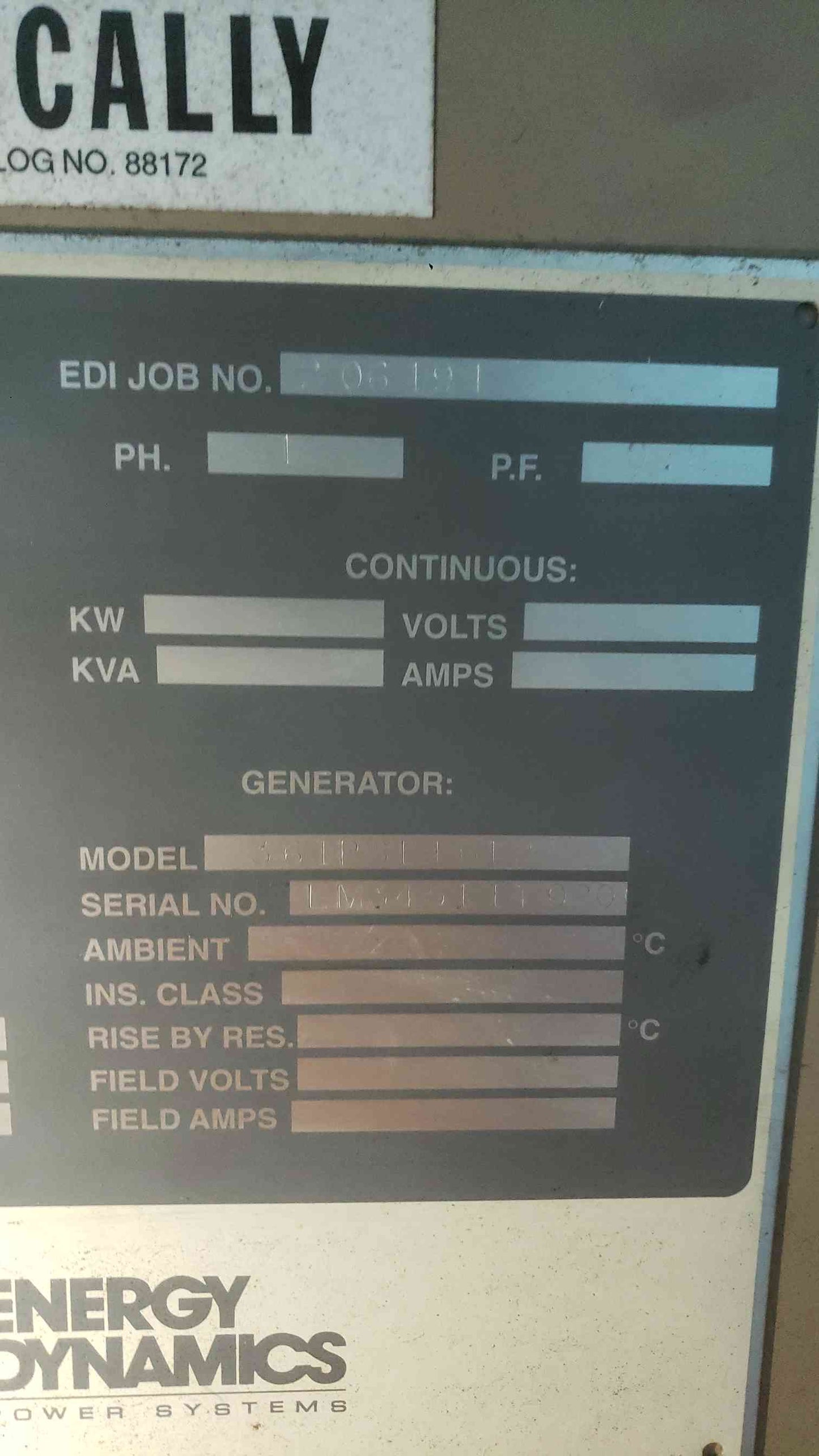 AS-IS 40kW Diesel Generator Cummins 4BT 3.9 Turbo 120/240V 1400 Hours TESTED (SKU: 113182)