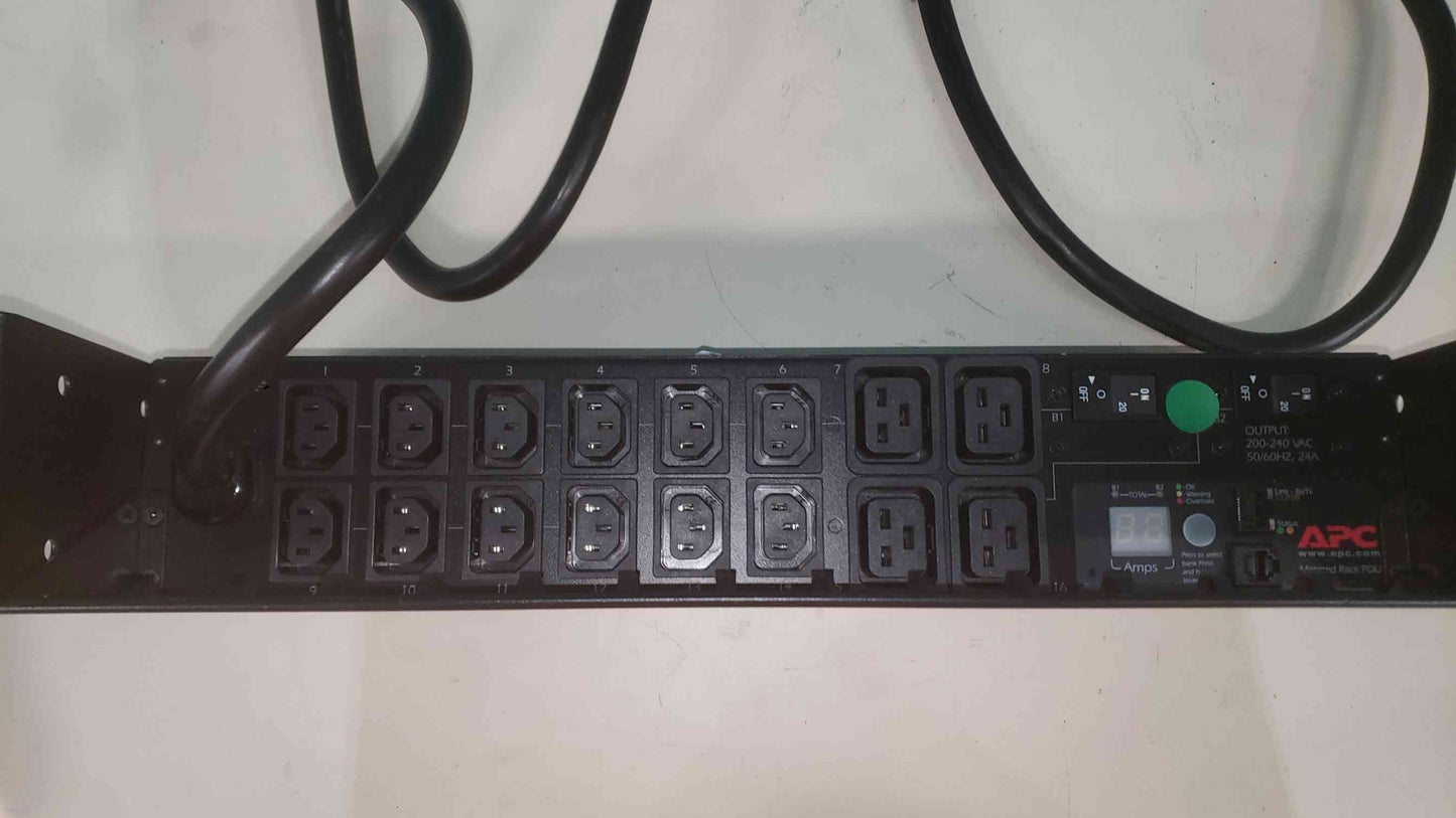 APC AP7811 Metered Rack PDU 2U 30A 208V (12) C13 (4) C19 Outlets L6-30P 5.0kW