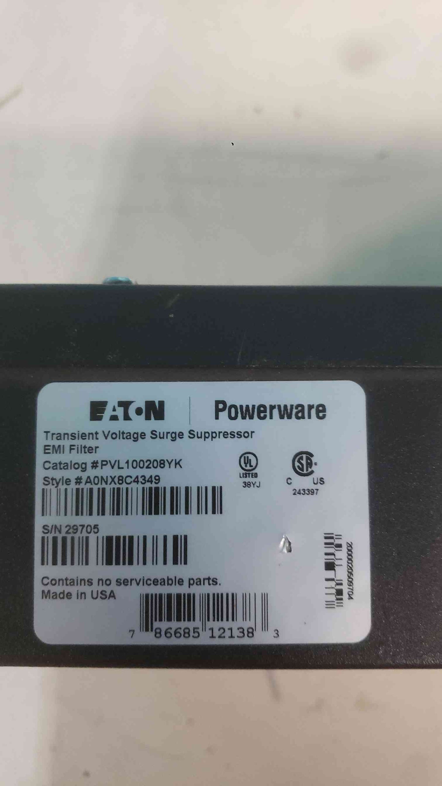 Eaton Powerware PVL100208YK 3 Phase 208V 100 kA Surge Protective Device TVSS SPD (SKU: 113395)