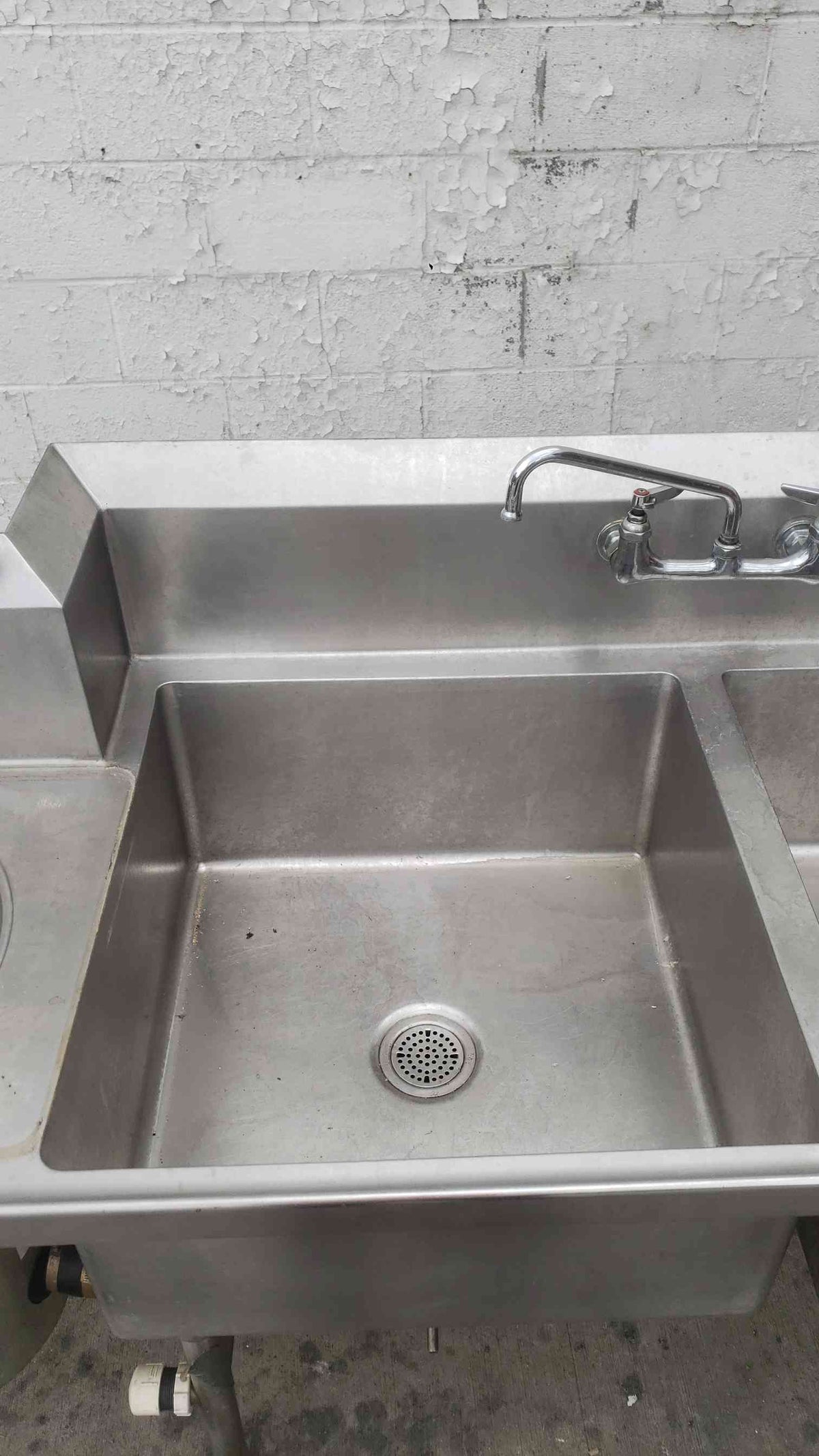 Hobart Commercial 2 Compartment Sink Stainless Steel Food Waste Disposer Unit