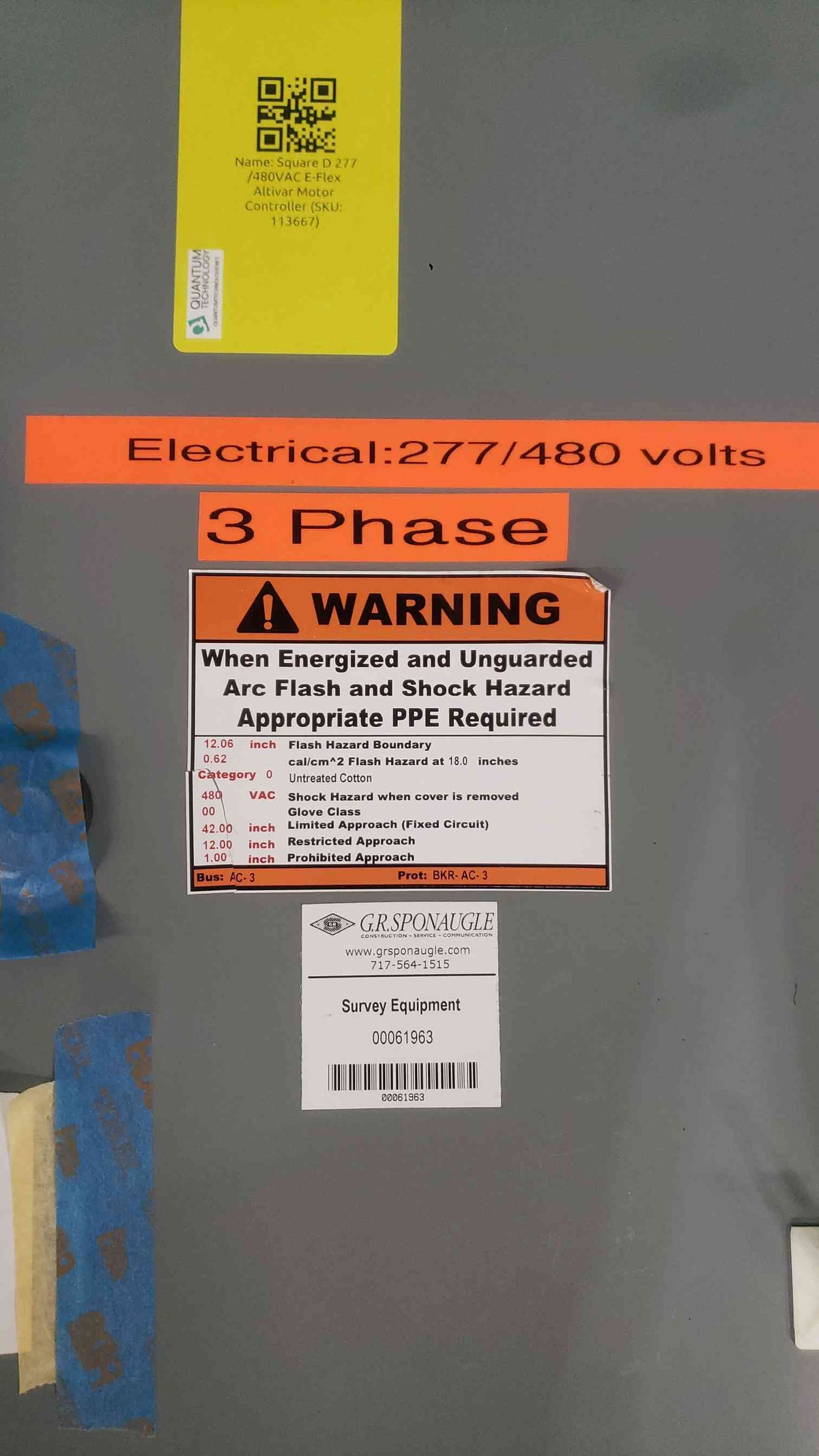 Square D E-Flex 30 HP VFD 480V 3 Phase Altivar 61 ATV61HD22N4 Enclosed Drive Class