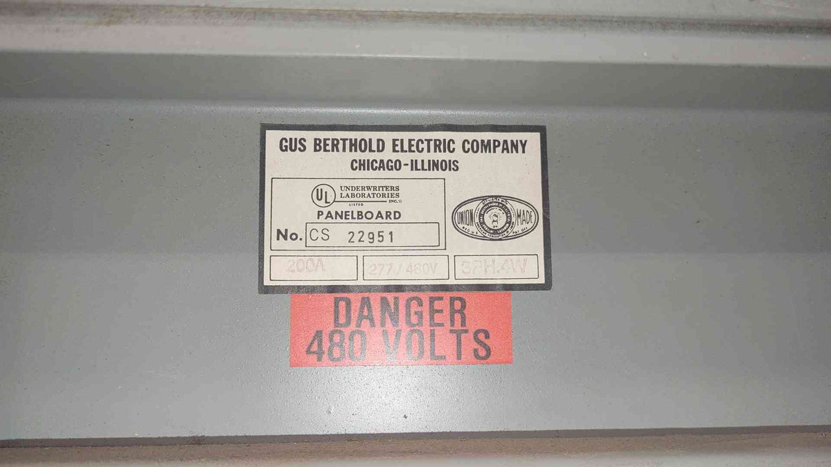 Siemens 200A 480V 3 Phase Panelboard Siemens 200A Main 13x 3-Pole Breakers