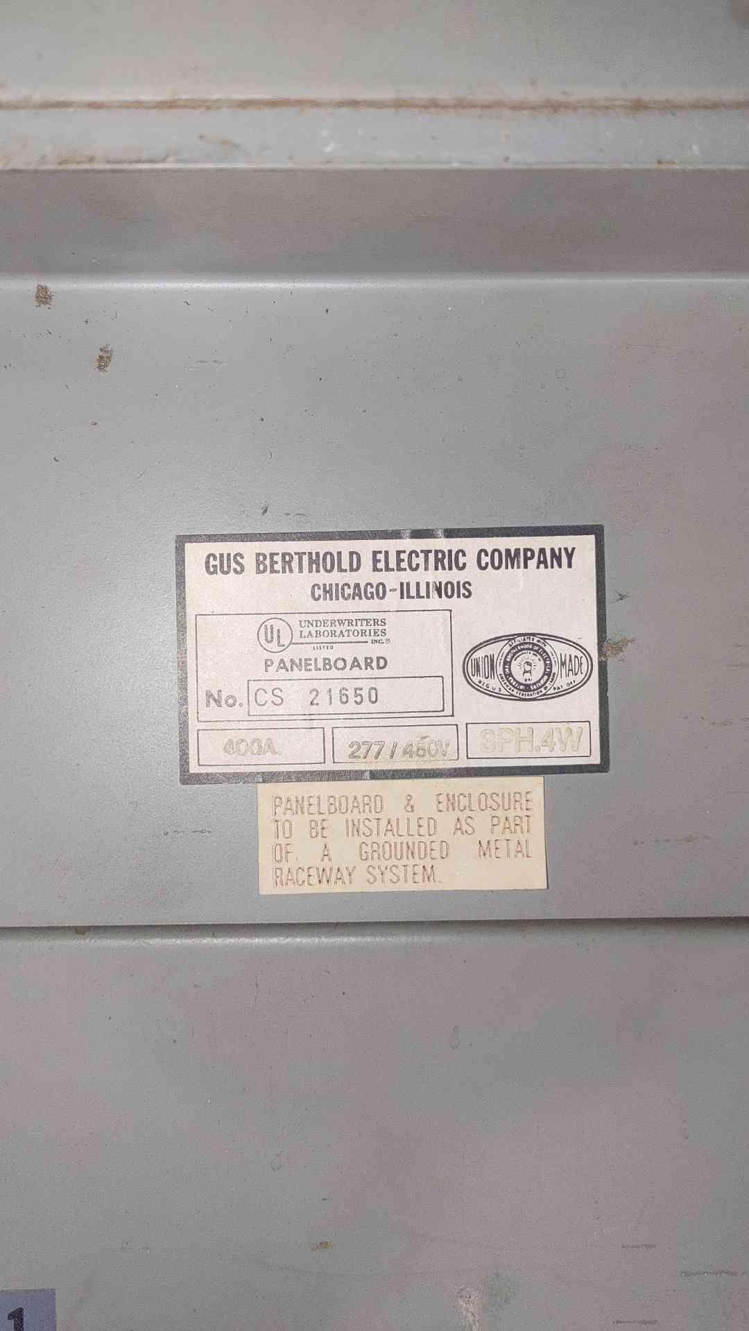 Siemens 400A 277/480V 3PH 4W Panelboard (SKU: 113712)