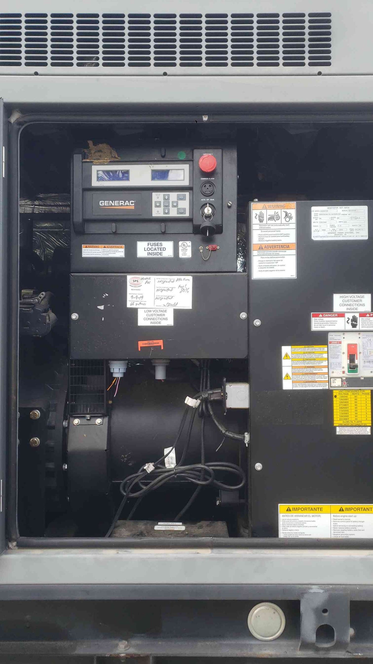 Generac 48kW Diesel Generator 120/240V Single Phase Low 508 Hrs Sound Enclosure