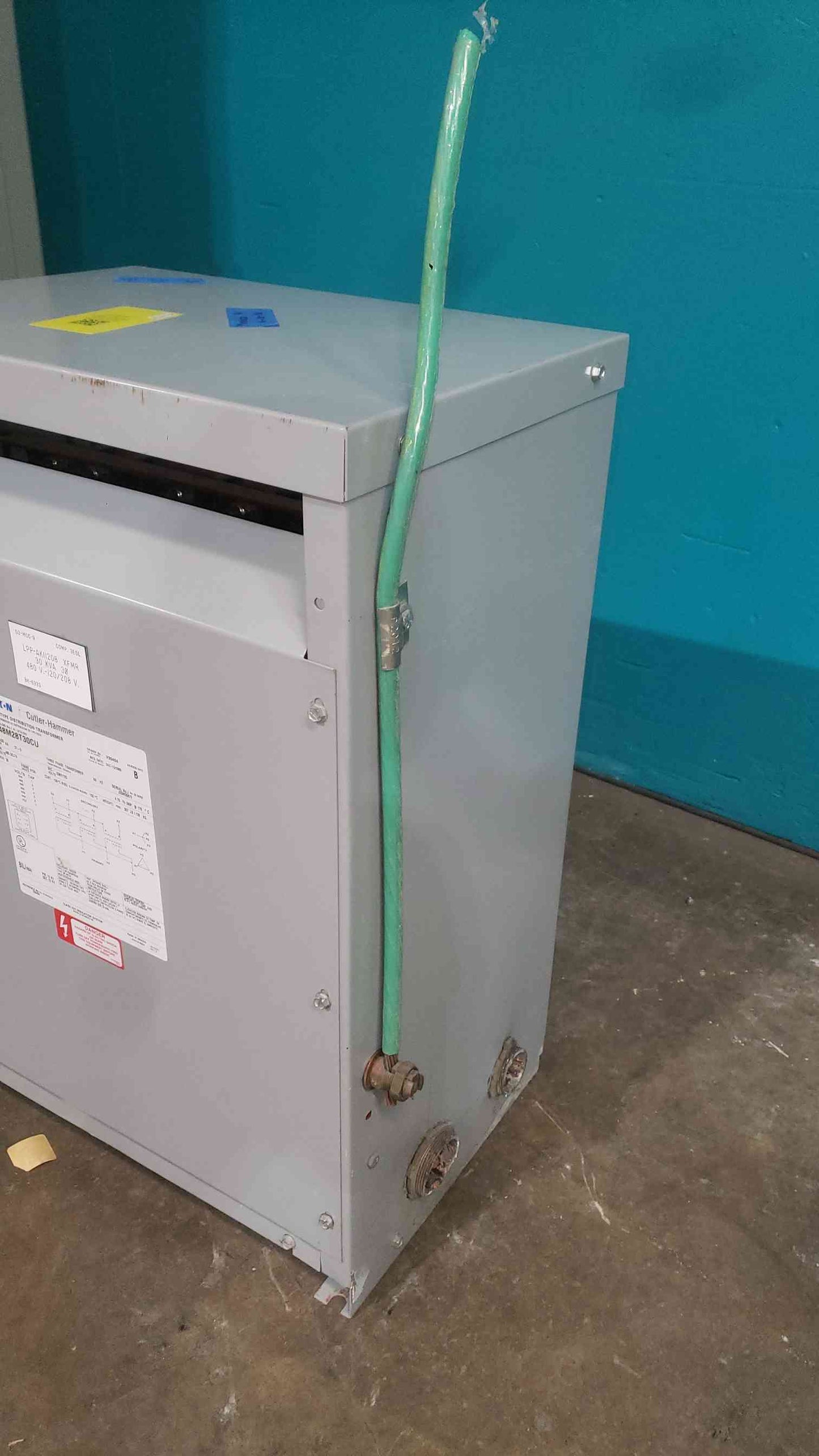 Eaton Cutler Hammer 30 kVA Transformer 480V to 208Y 120V 3 Phase Copper V48M28T30CU (SKU: 113441)