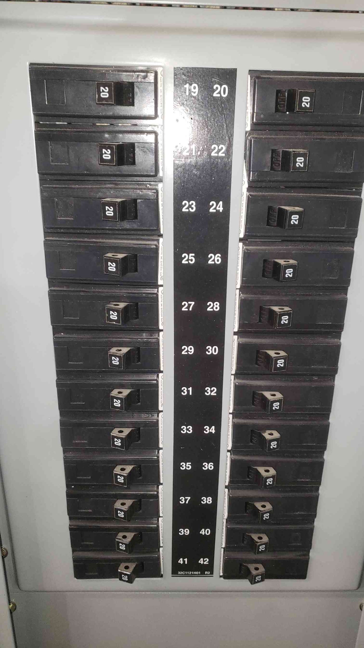 Eaton Cutler Hammer PRL1a 3 Phase Panelboard 60A 3 Pole Breaker 42x 20A YS2048