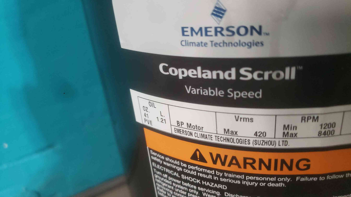 Copeland Scroll 420V Compressor JPV066AC-4X9-510 (SKU: 113850)