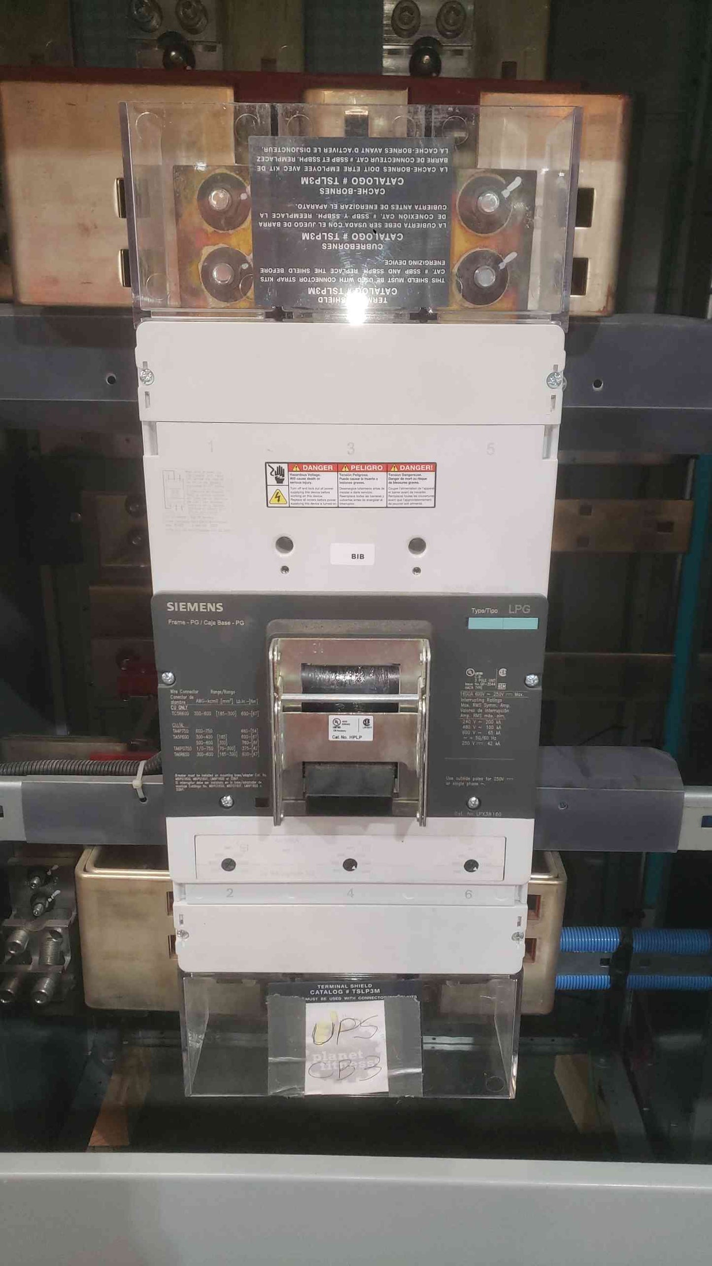 Siemens SB3 1600A 480V 3PH Maintenance Bypass Switchboard Cabinet LPX3B160 MBS