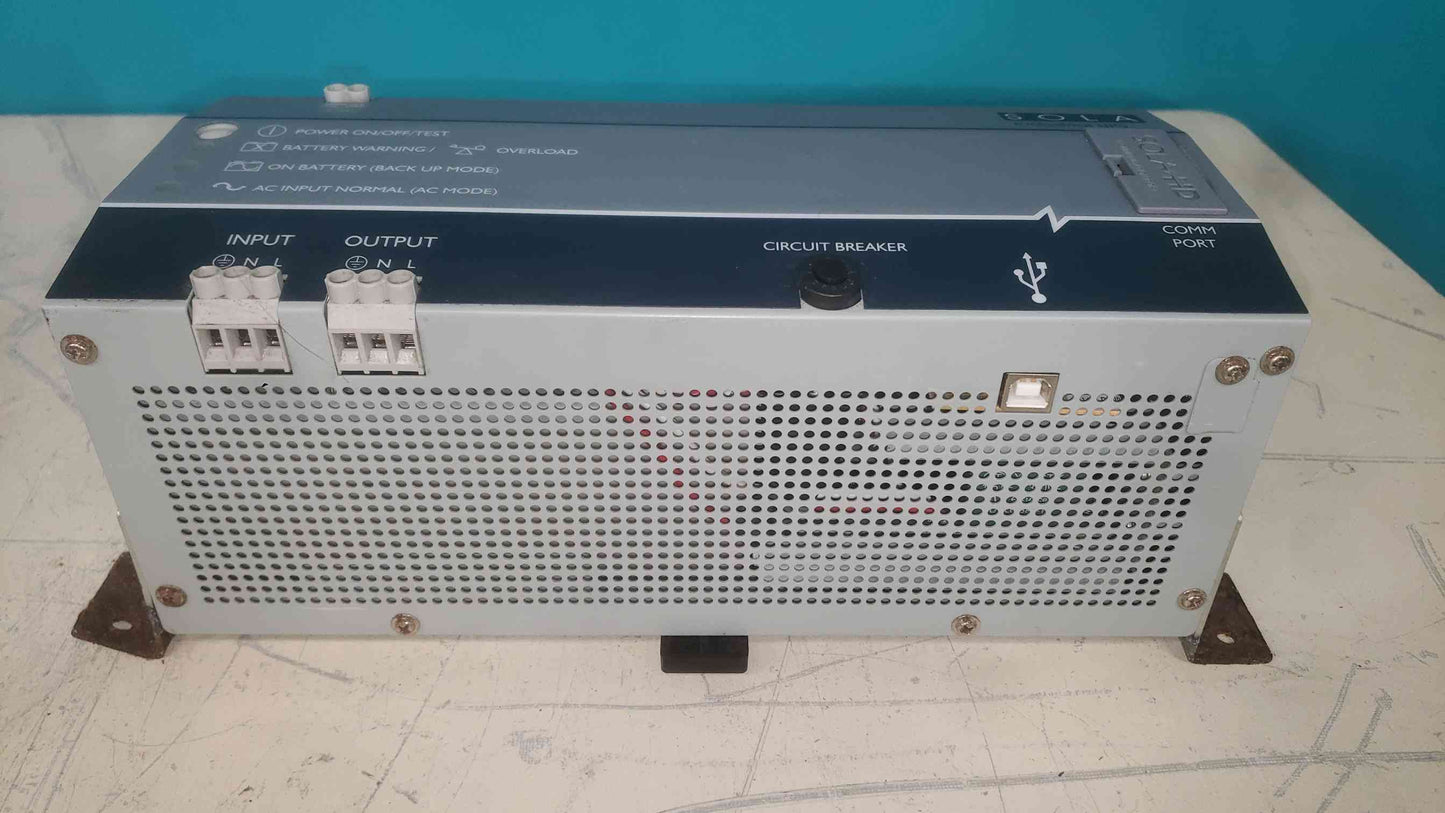 SolaHD SDU 500A Industrial DIN Rail UPS 500VA 120V Emerson 63S-U500-020