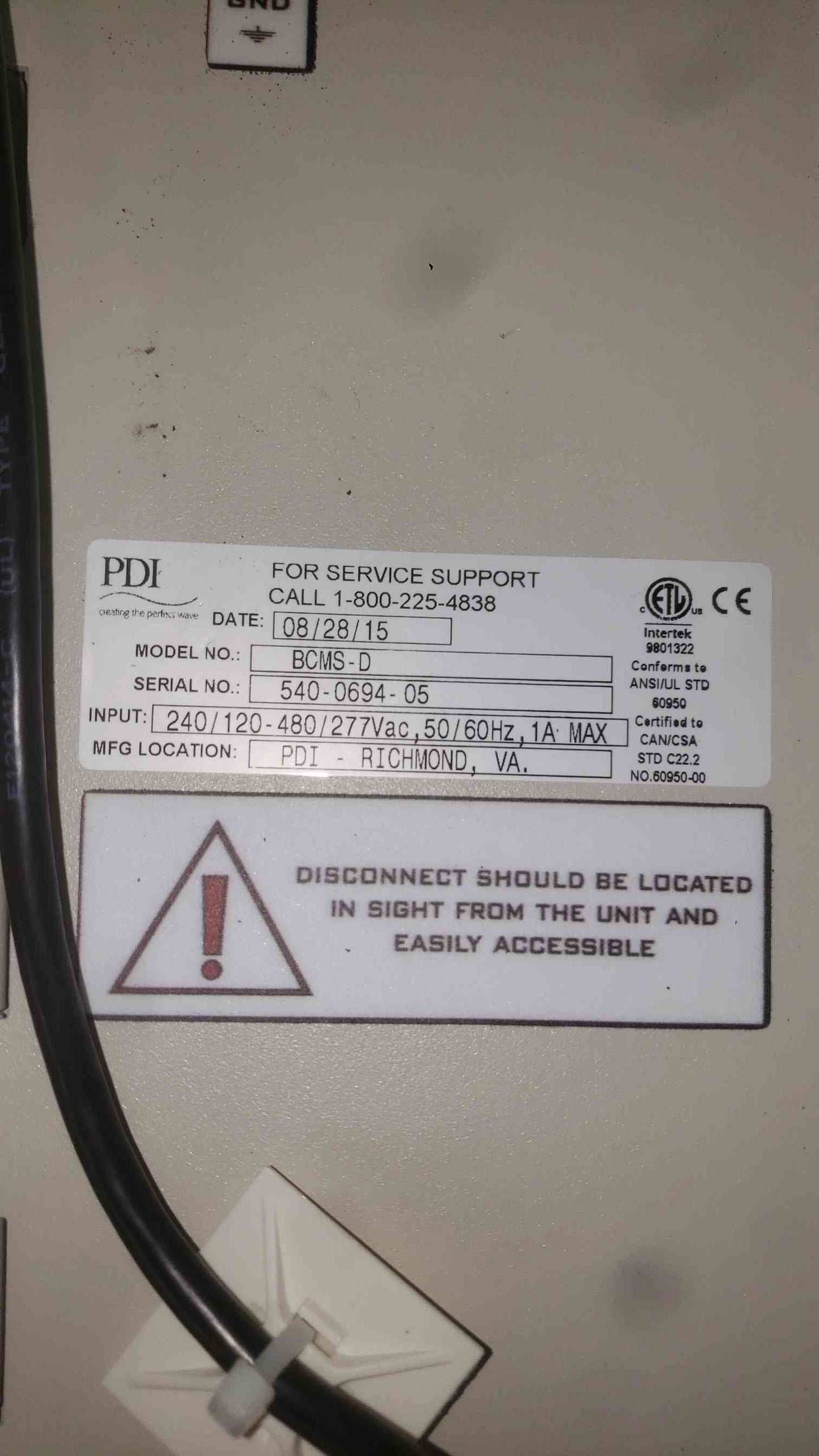 PDI BCMS-D Branch Circuit Monitoring System Data Center PDU Power Panel Module