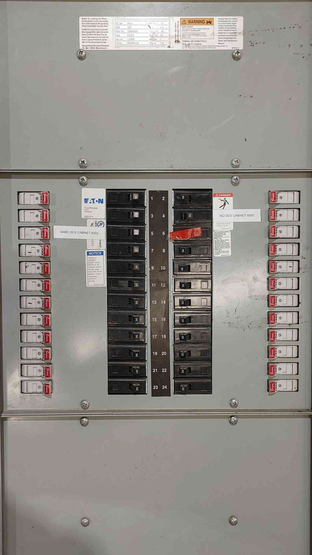 Eaton Pow-R-Line 100A Panel PRL1a DCS 24 Siemens 30A Bkrs