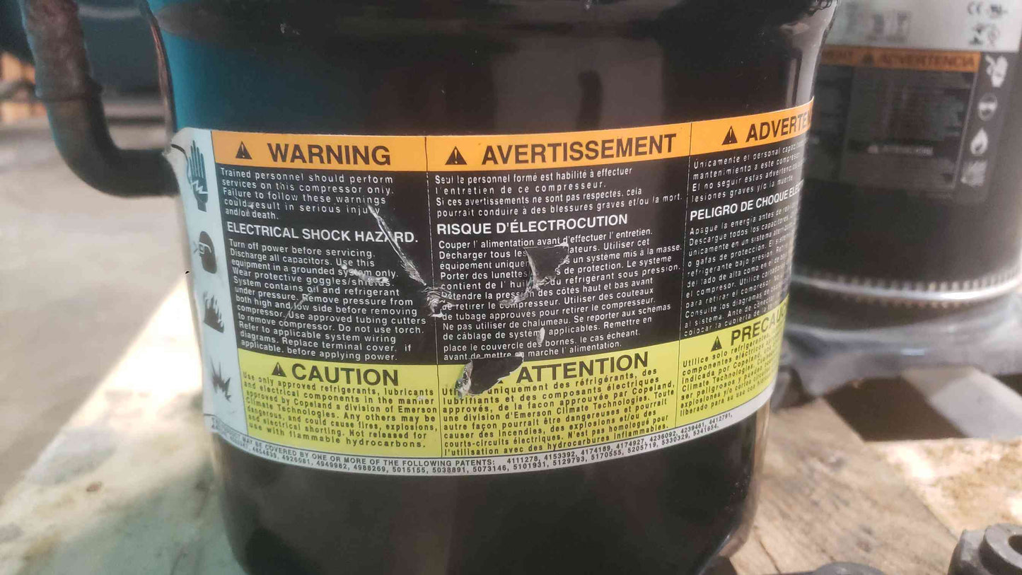 Copeland Scroll Compressor CR33KQ-PFV-280AB 208-230V 1PH HVAC AC Pull