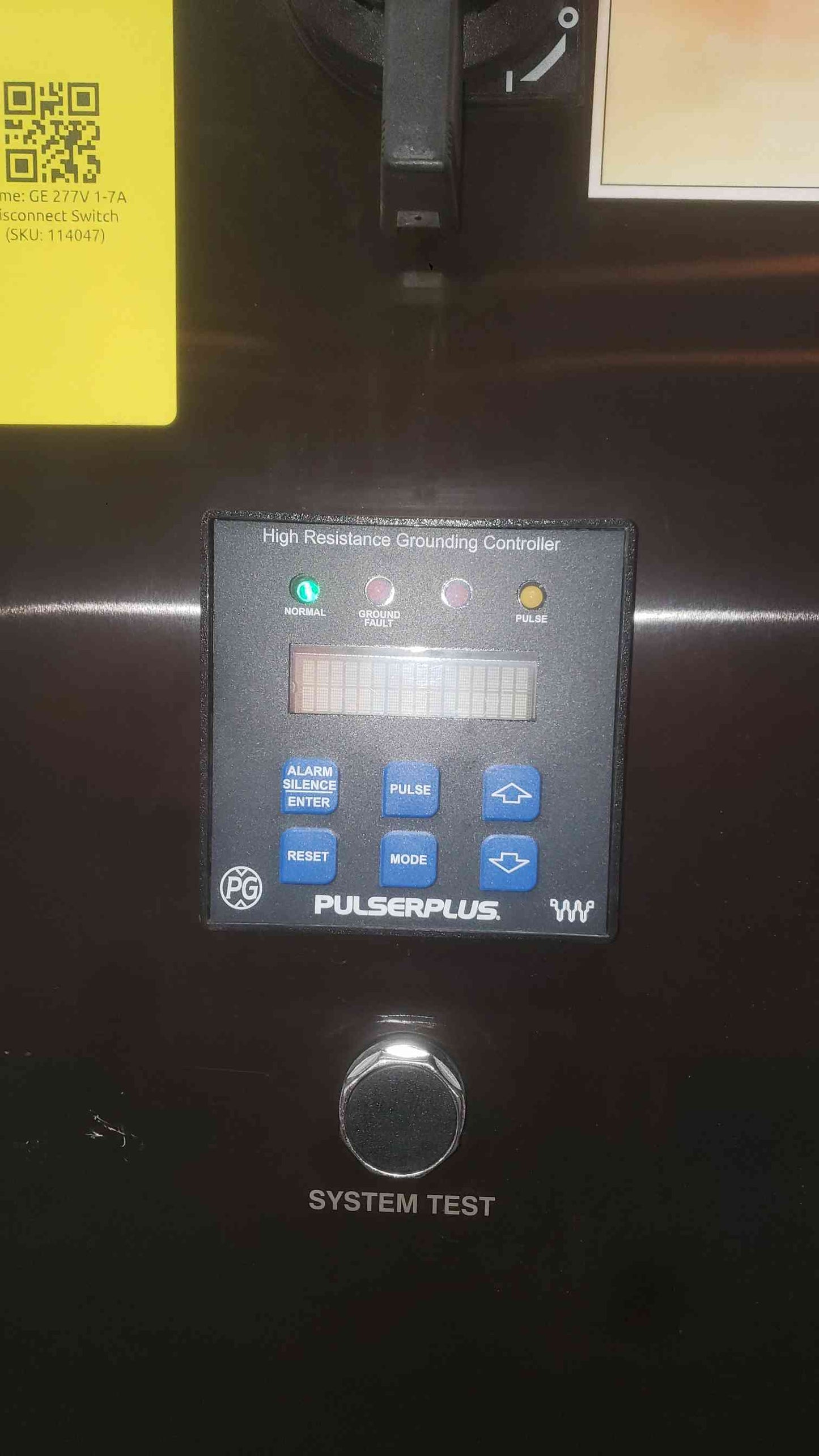 GE PulserPlus High Resistance Grounding Controller NGR System 277V 3263 Ohm 1-7A