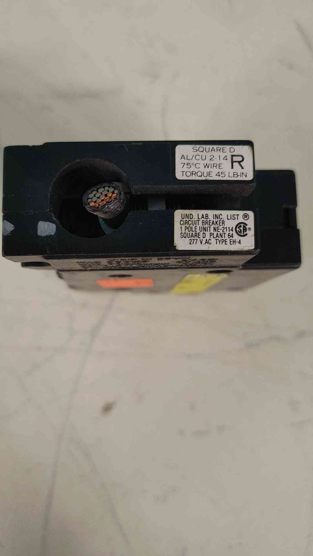 Square D EH14060 1 Pole 60 Amp 277V Plug-In Circuit Breaker EH-4