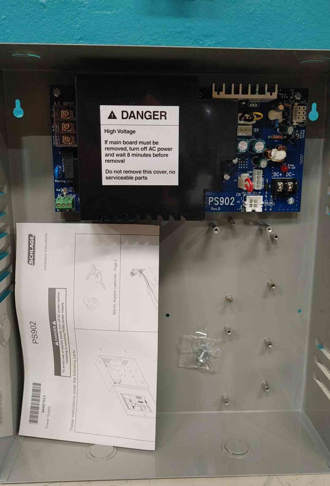 Schlage PS902 Access Control Class 2 Power Supply 2A 12V 24VDC Gray