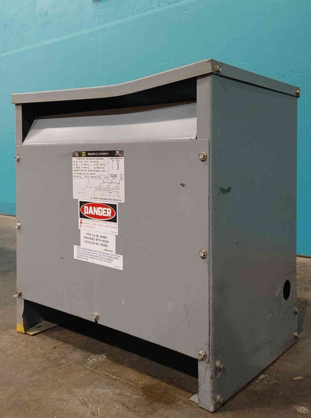 Square D Sorgel 30T12H 30 kVA Transformer 240V to 208Y/120V 3 Phase Dry Type