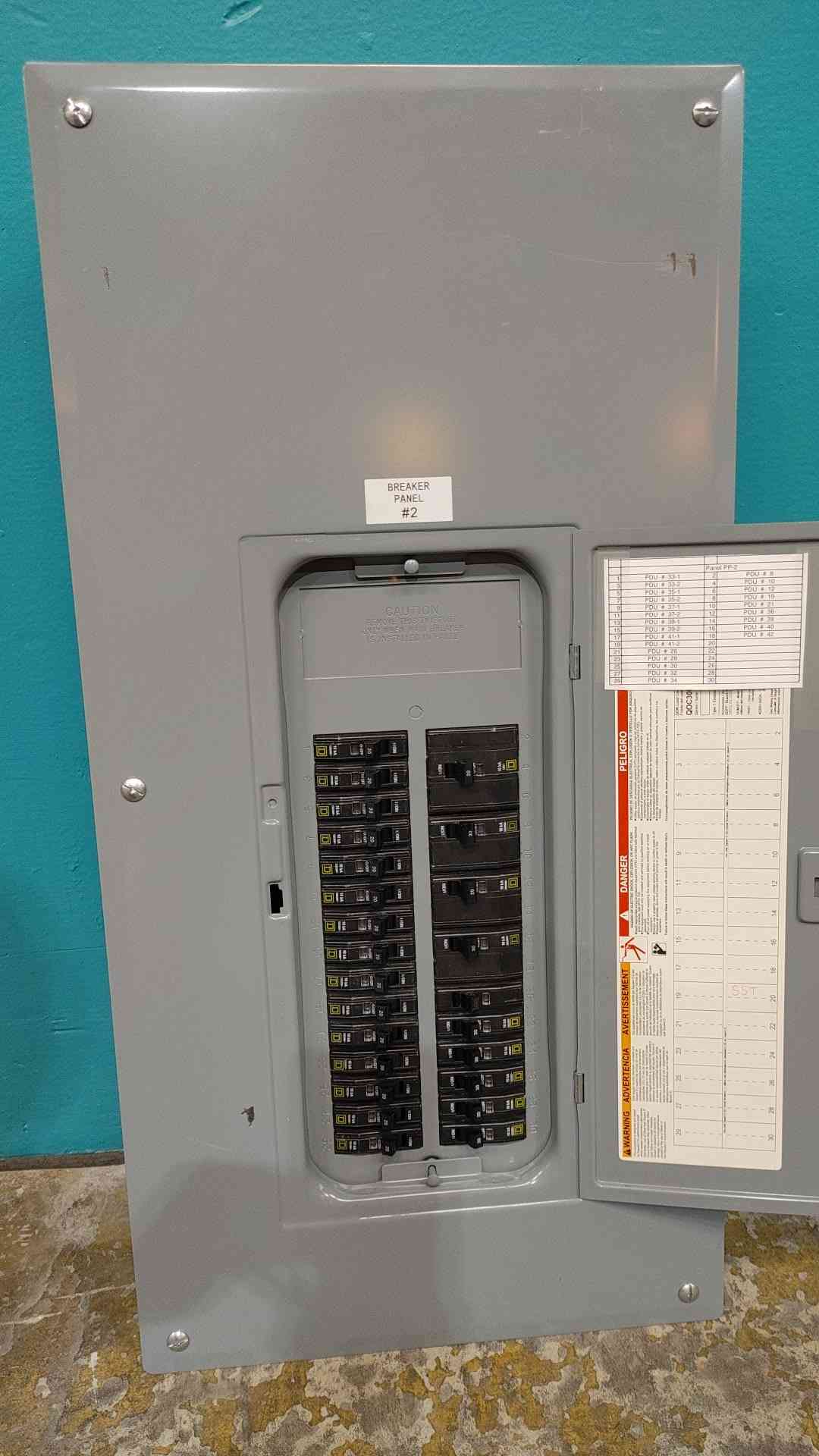 Square D QO 200A 3-Phase Load Center Panel BX330A QOC30US Populated Breakers