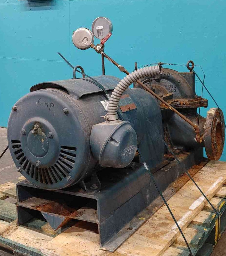 Weinman Split Case Centrifugal Pump Lincoln Motor 30HP 230/460V 3PH Dual Gauges