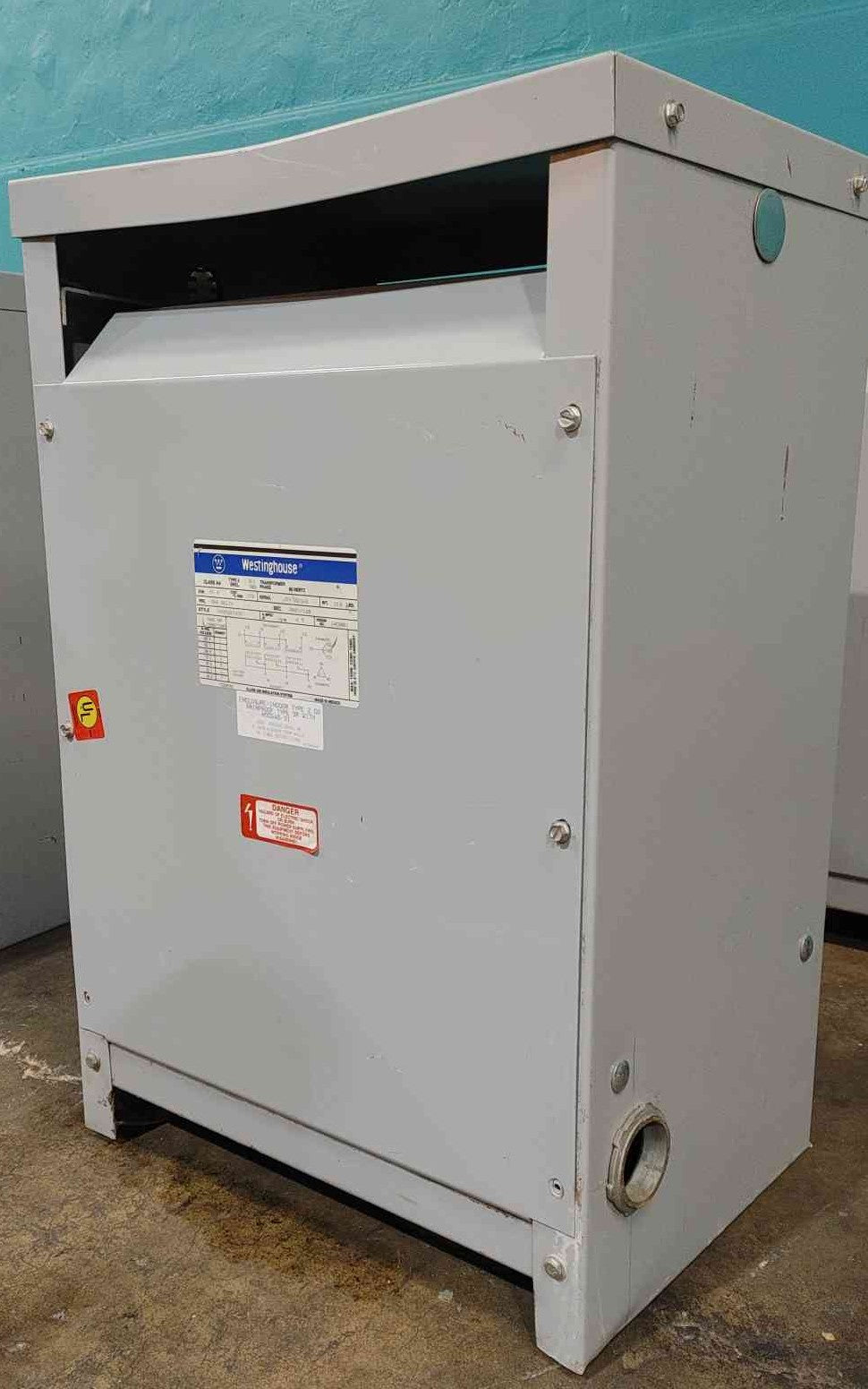 Westinghouse 45 kVA K-4 Transformer 480V to 208Y/120V 3Ph Dry Type V48M28T45K