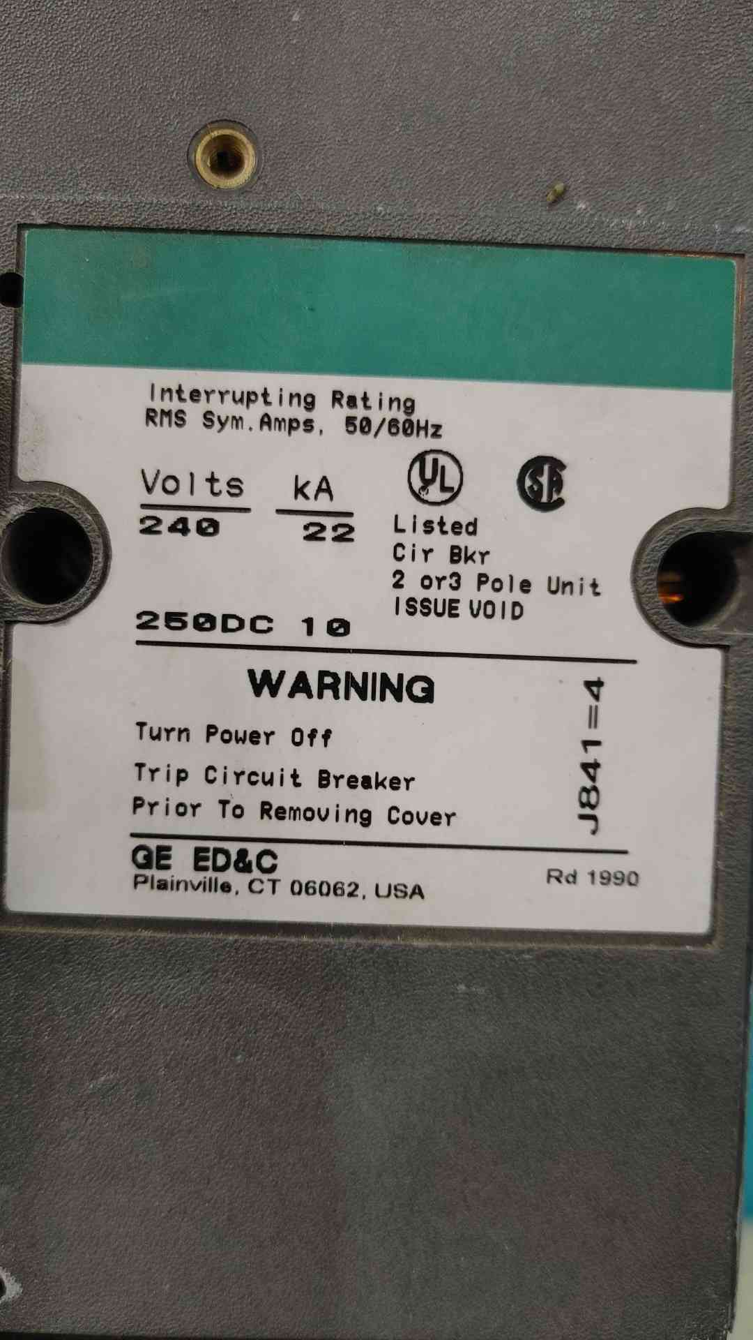 GE TJD422350 350A 2 Pole 240V Circuit Breaker TJD 350 Amp Molded Case TJD422