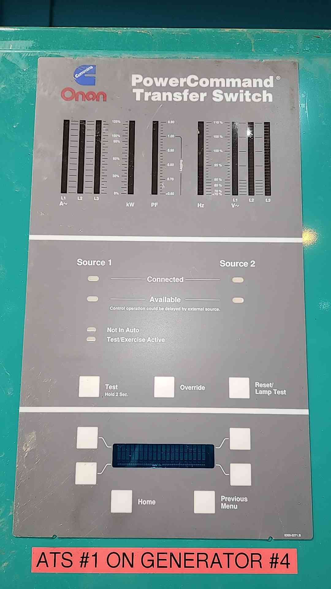 Cummins Onan BTPCD 800 Amp 480V 4 Pole Automatic Transfer Switch ATS Bypass 800A