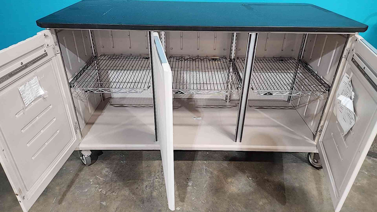 Rolling 63" Table/Desk W/ 3 Doors (SKU: 115257)