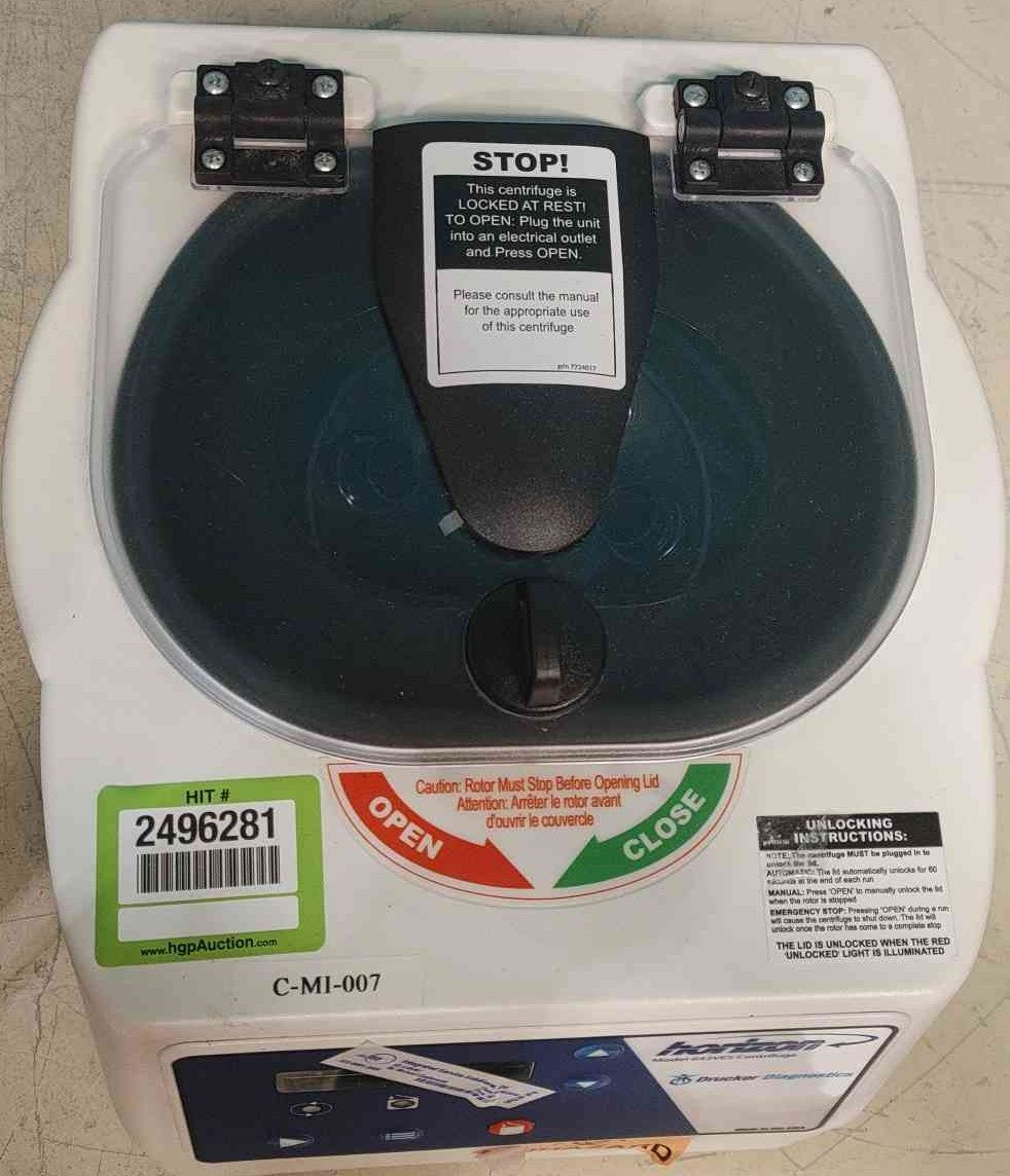 Drucker Diagnostics Horizon 642VES Benchtop Lab Centrifuge 6 Tube 3900 RPM