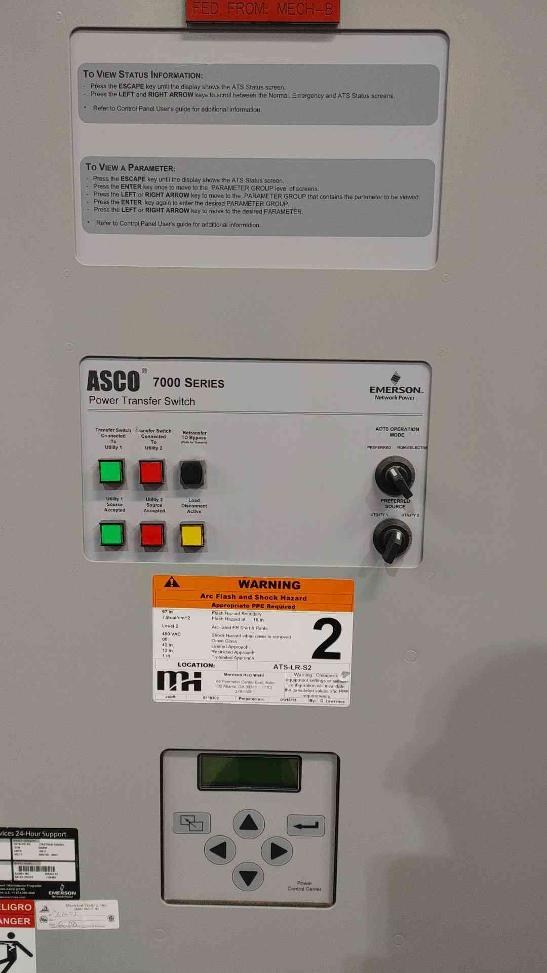 ASCO 7000 Series 150A Automatic Transfer Switch 480V 3Ph ATS J7ADTS030150N5XC