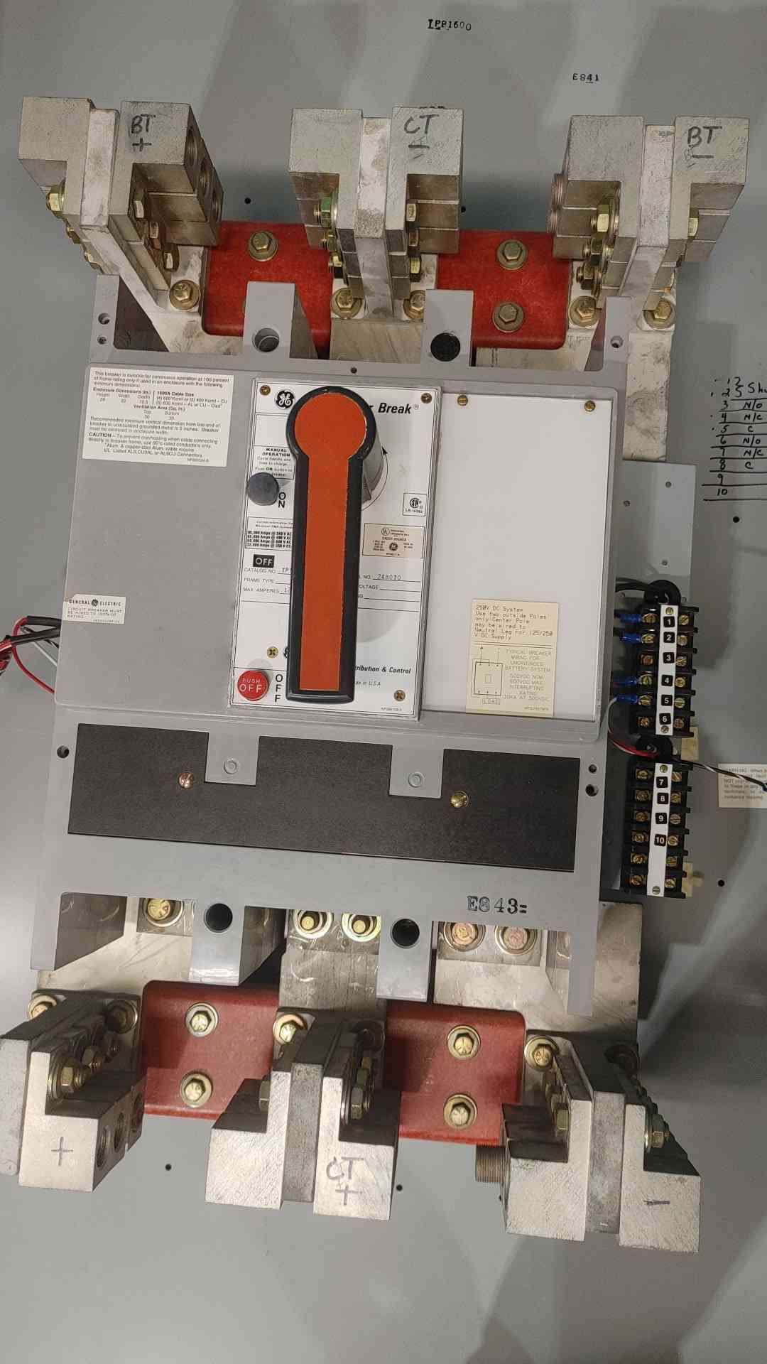GE TPMM5612 1200 Amp Circuit Breaker Enclosed Disconnect Switch 3 Pole 600V