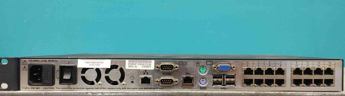 Avocent DSR1020 16-Port KVM over IP Switch 1U Rackmount Server Console Switch
