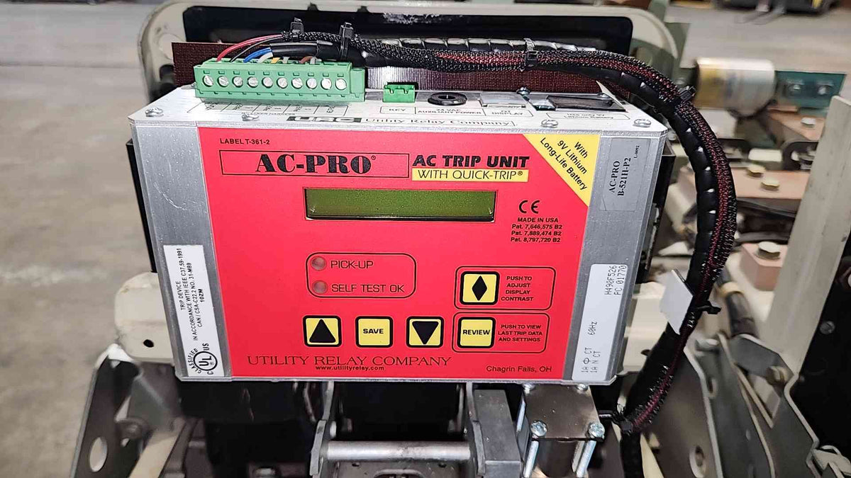 GE AKU-2A-25-1 600A Drawout Circuit Breaker AC-PRO Trip Unit NETA Tested Fused
