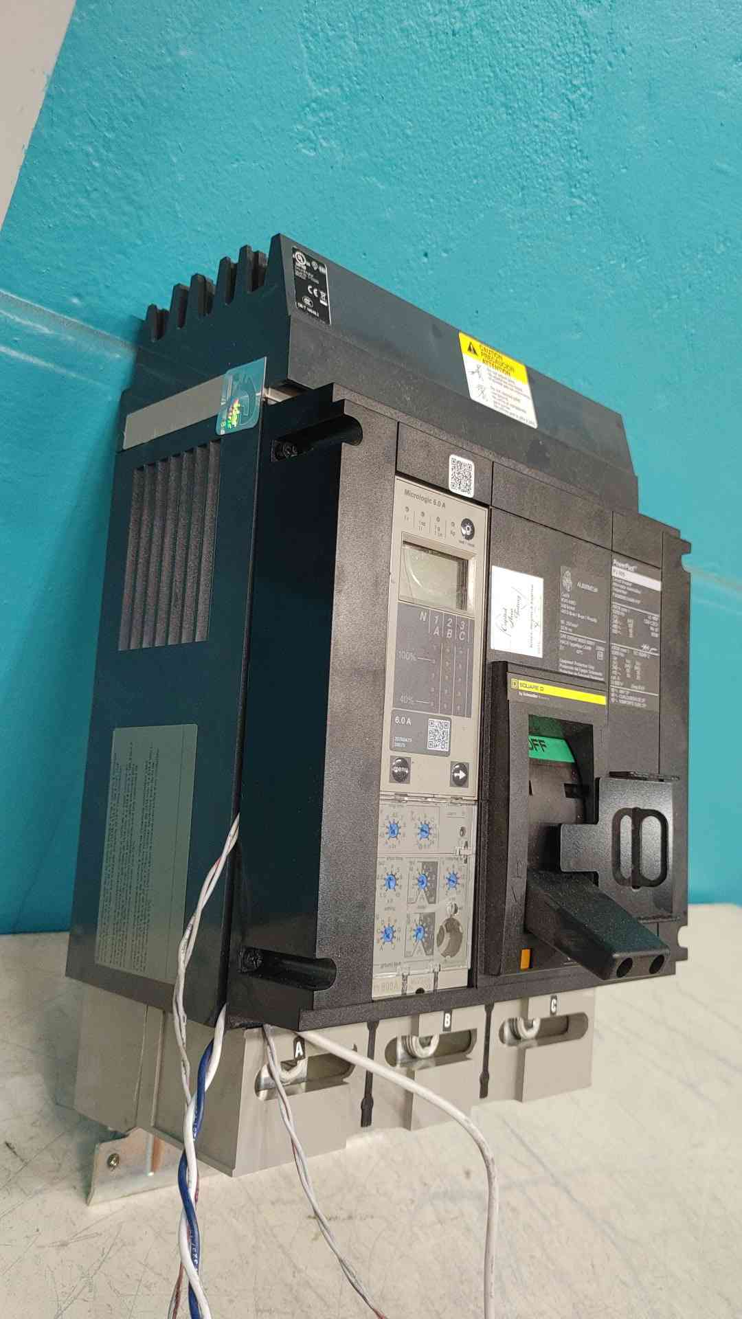 Square D PJA36080CU44AE1YP 800A 3P Circuit Breaker I-Line 600V MicroLogic 6.0A