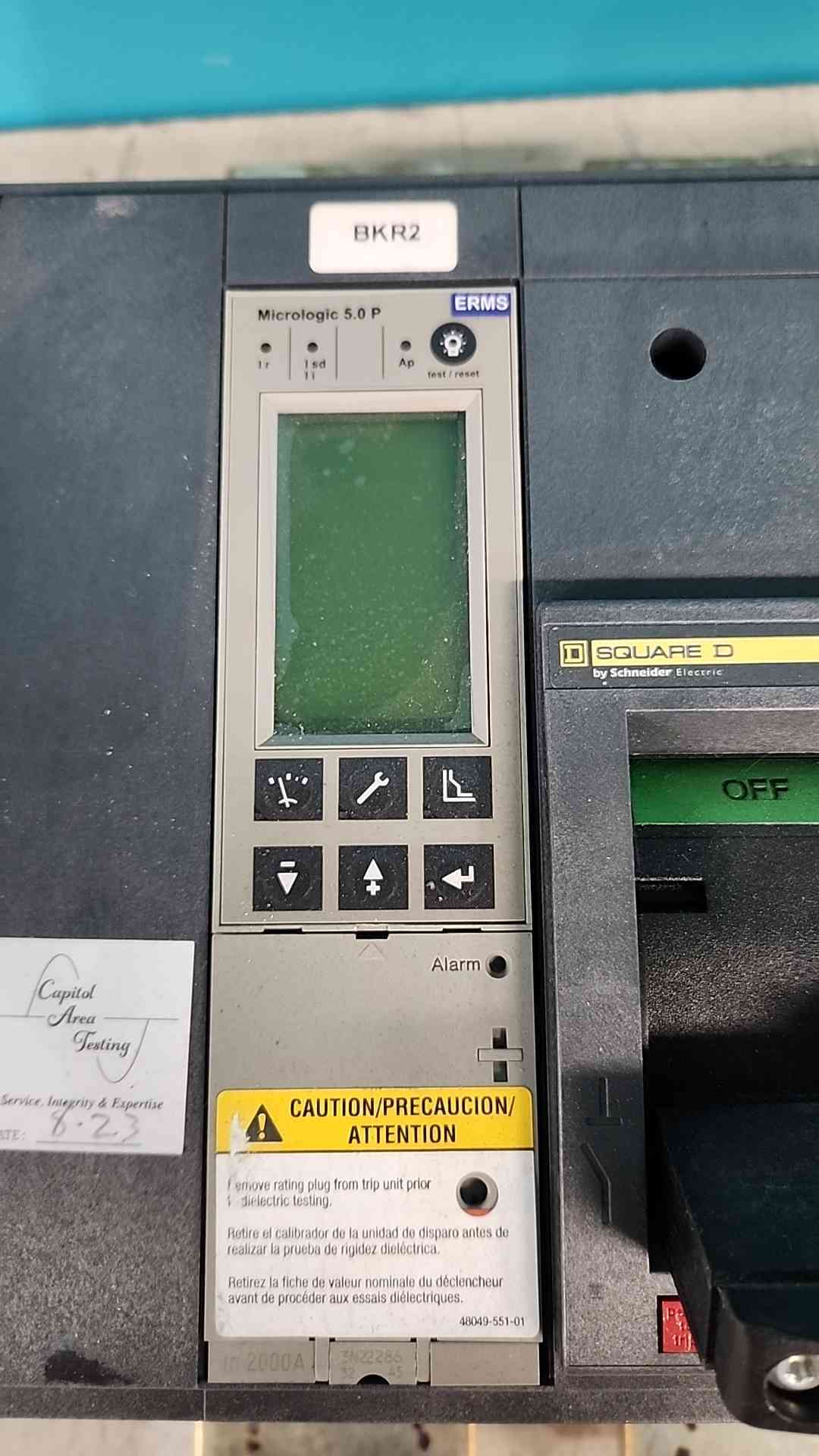 Square D PowerPact RK2000 RKF36200CU63AE1BDSAYP 2000A Circuit Breaker Micrologic