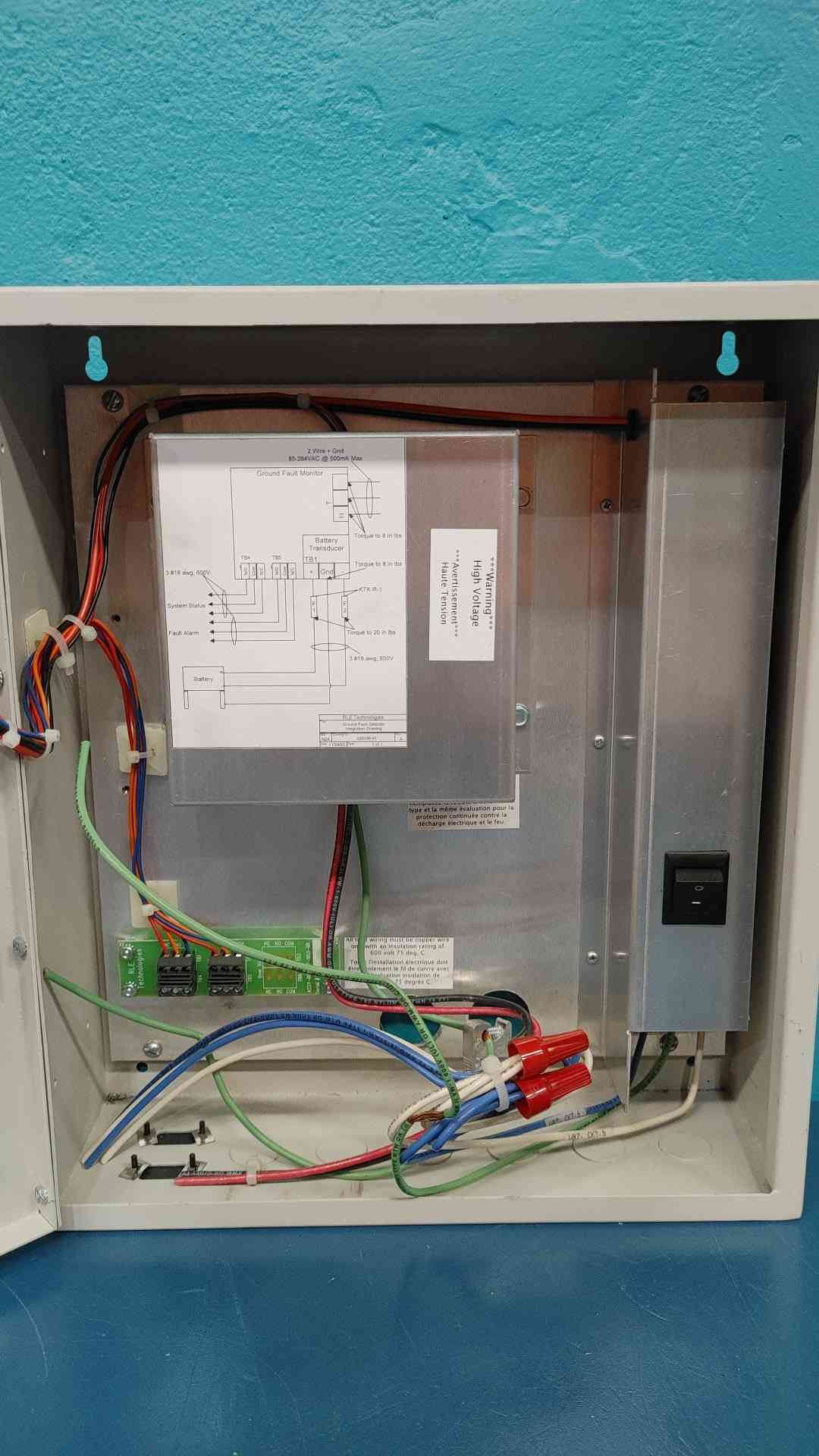 RLE Technologies GFM600 Ground Fault Monitoring Panel 85-264VAC 0-600VDC Battery