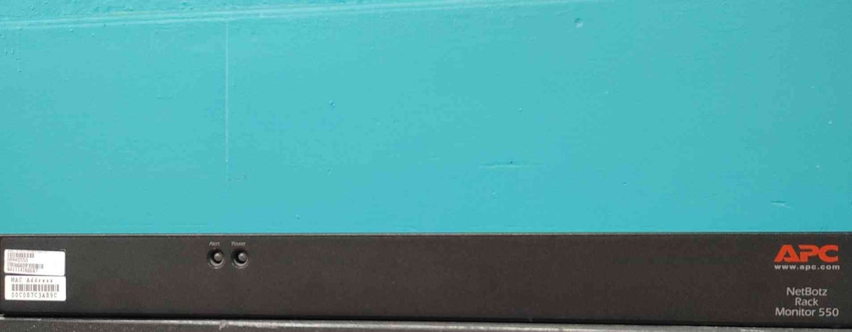 APC NetBotz Rack Monitor 550 NBRK0550 1U Environmental Security Monitor Unit