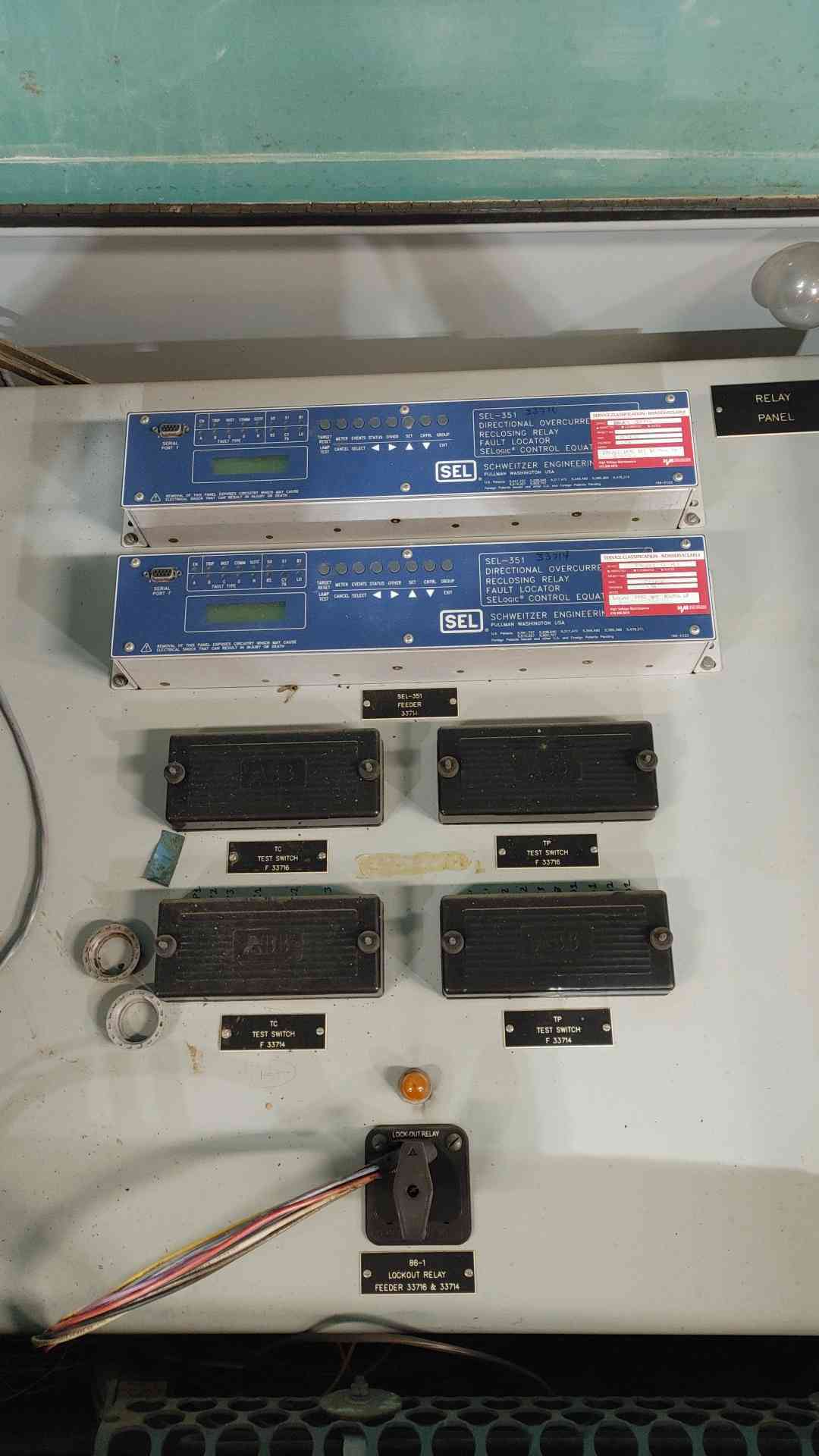 SEL-351 Dual Schweitzer Protection Relay Substation Panel Powercon Box SEL 351