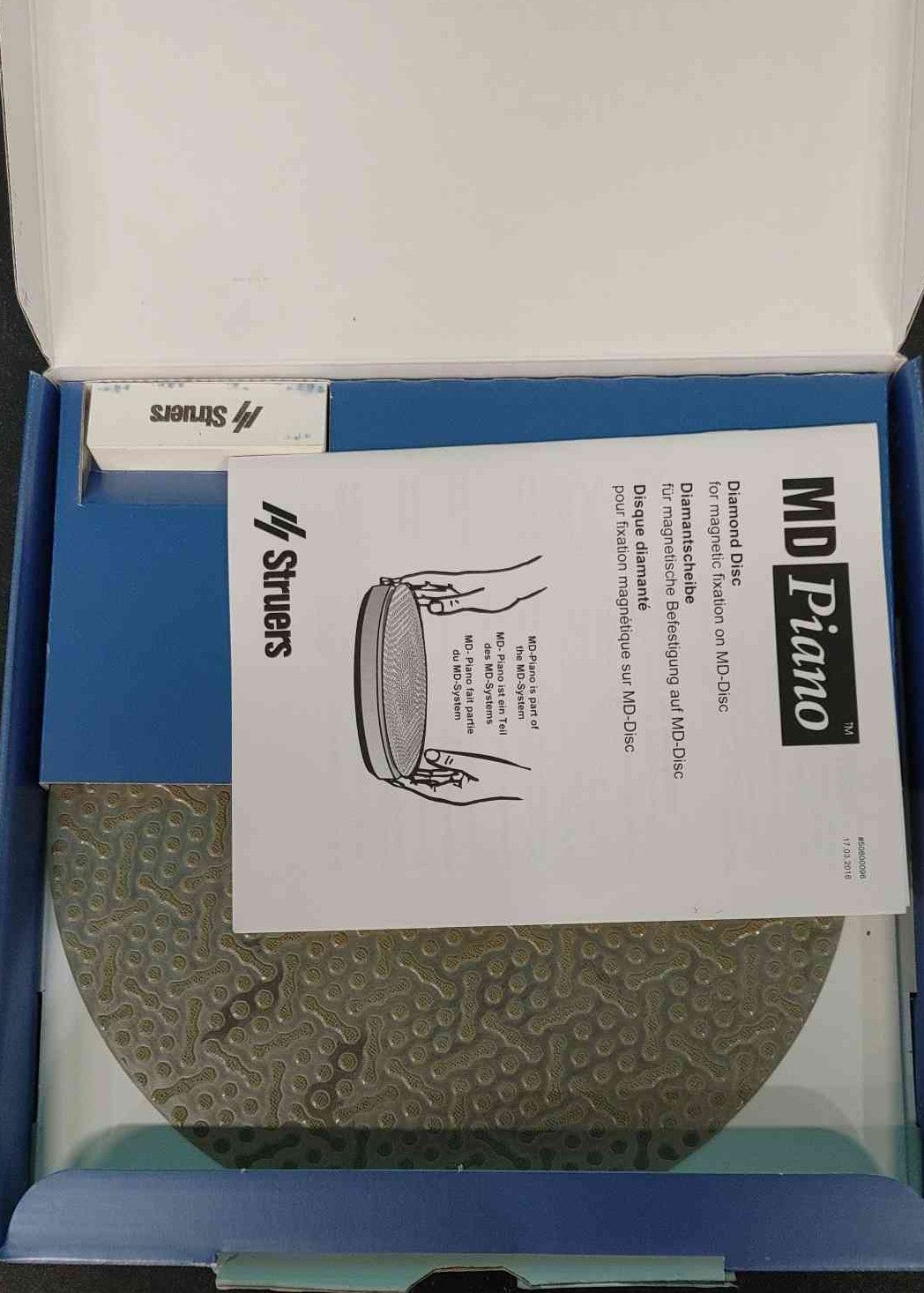 Struers MD-Piano 2000 Diamond Grinding Disc 250mm 10" 40800142 Magnetic Metallographic