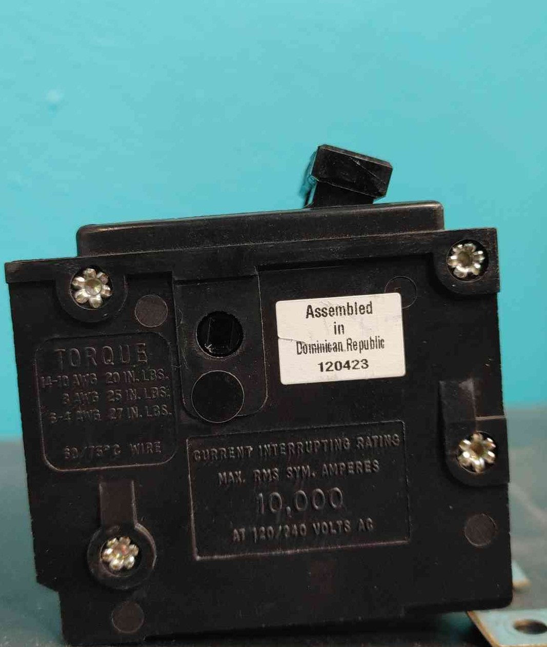 Cutler Hammer BA2020 20A 2 Pole Bolt-On Circuit Breaker 120/240V Type BA 20 Amp