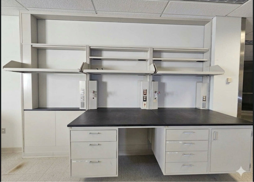 12' Hamilton Metal Perimeter Casework Epoxy Tops & Utilities Customize
