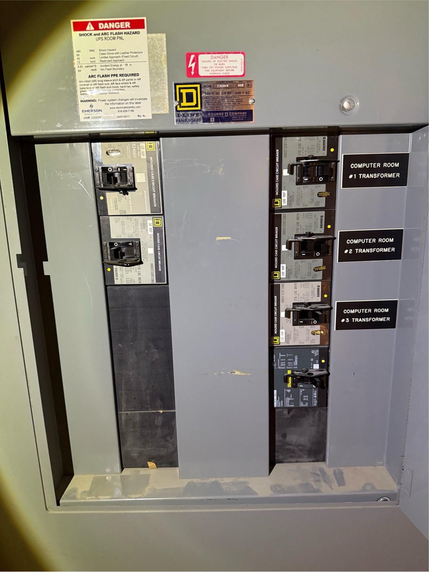 Square D I-LINE Panelboard 400A 480V 3PH 6 Breakers (SKU: 110074)