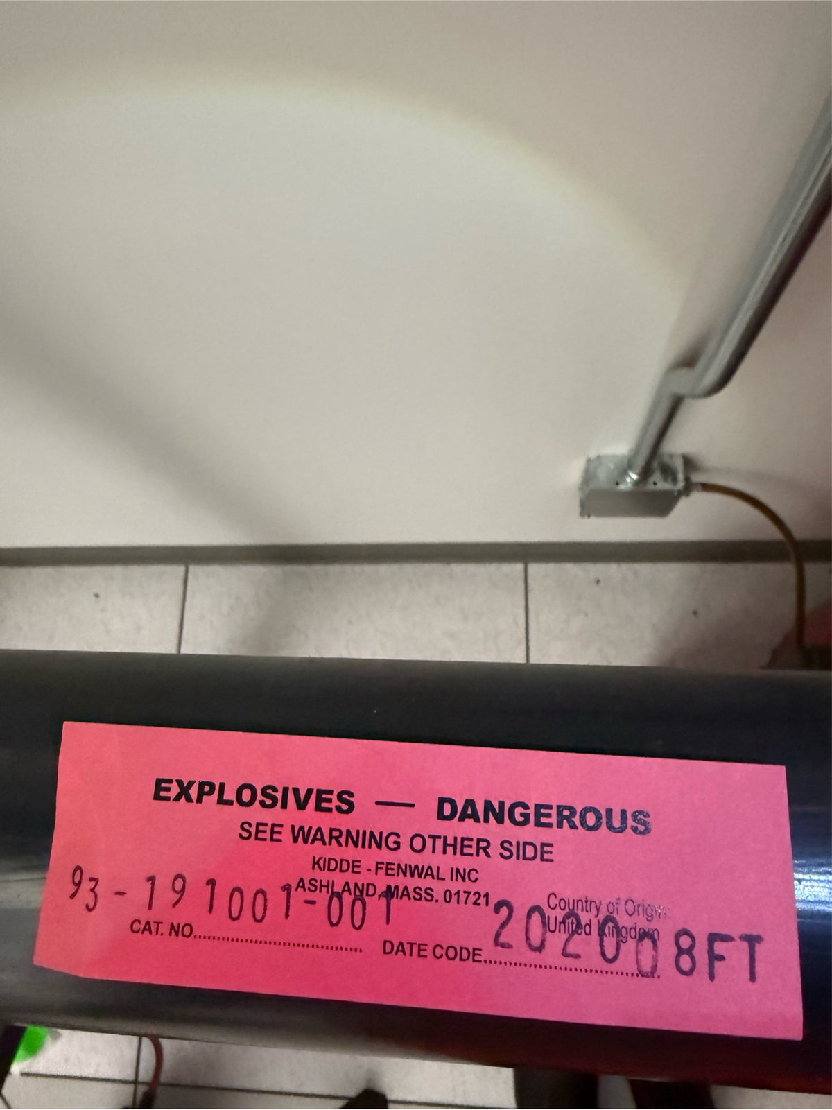 FM-200 Fire tank cylinder AA363385 429 lbs of agent