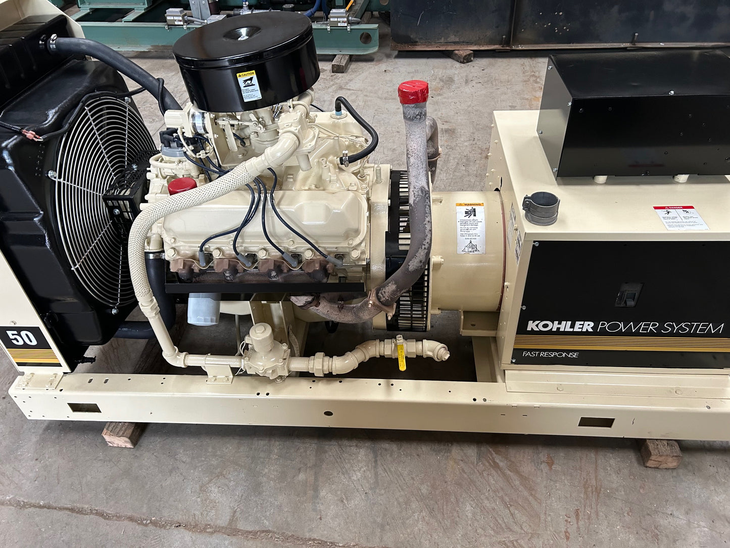 50KW Kohler Generator 778 Hrs Natural Gas/LP 3PH 50RZ282 TESTE