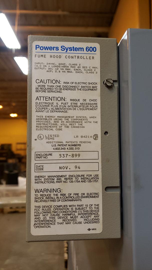 5' Fume Hood Fisher Hamilton Safeaire Bench & Flow Meter (S6LLST9492)