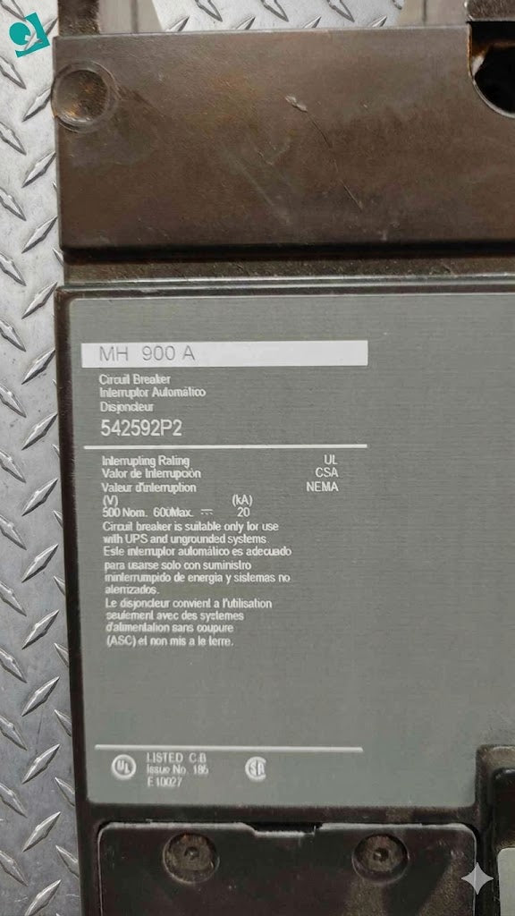 Square D 900A 3 Pole 20KA MH900A (107137)