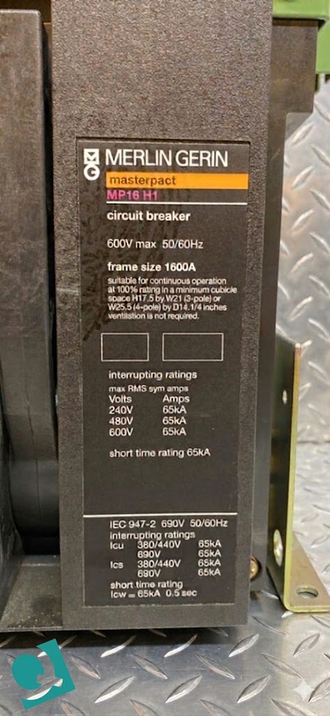 MERLIN GERIN Masterpact MP16 H1 1600A Circuit Breaker in cradle(S6LLST4842)