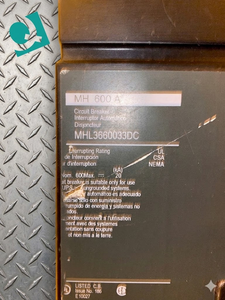 Square D, MHL3660033DC, 600A(S6LLST1342)