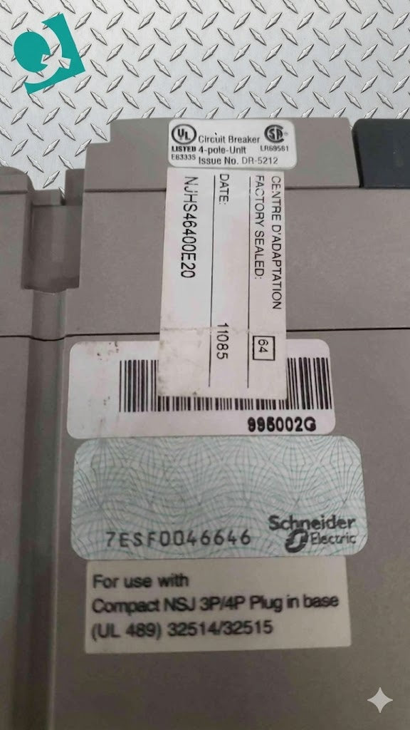 Merlin Gerin 160/400A 600V Breaker NSJ400 H UIB trip unit(SKU: 111871)
